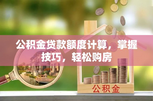 民丰公积金贷款额度计算，掌握技巧，轻松购房