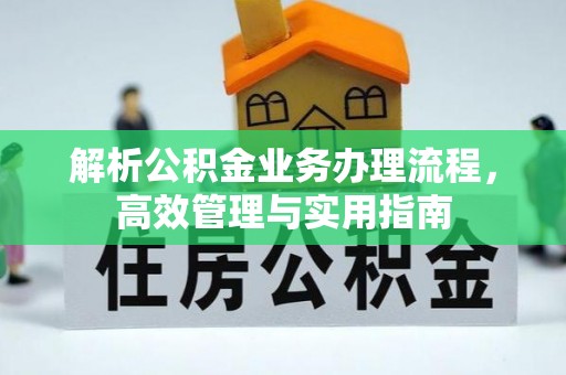 民丰解析公积金业务办理流程，高效管理与实用指南