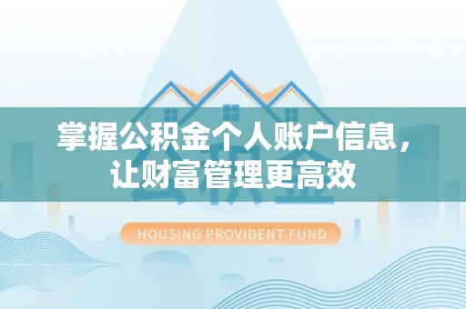 民丰掌握公积金个人账户信息，让财富管理更高效