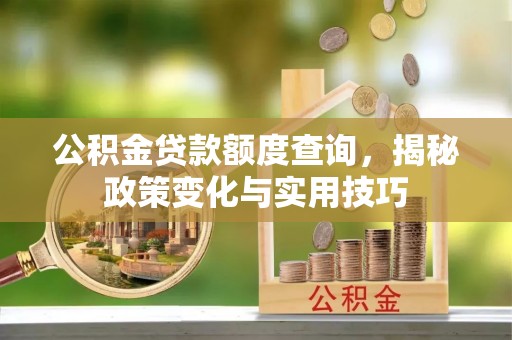 民丰公积金贷款额度查询，揭秘政策变化与实用技巧