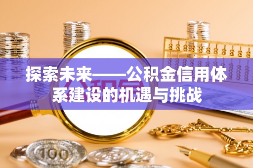 民丰探索未来——公积金信用体系建设的机遇与挑战