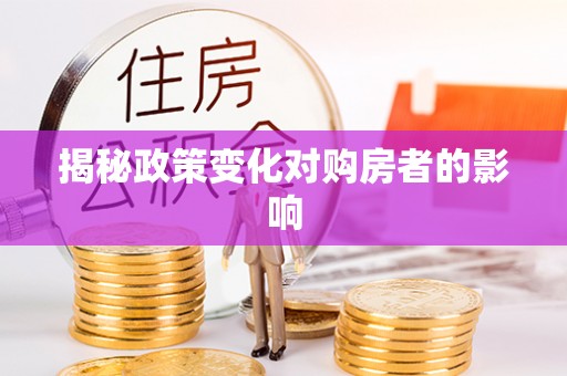民丰揭秘政策变化对购房者的影响