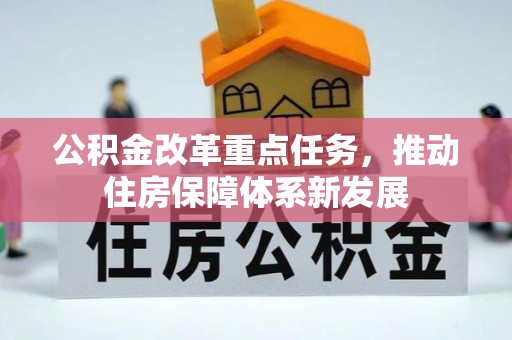 民丰公积金改革重点任务，推动住房保障体系新发展